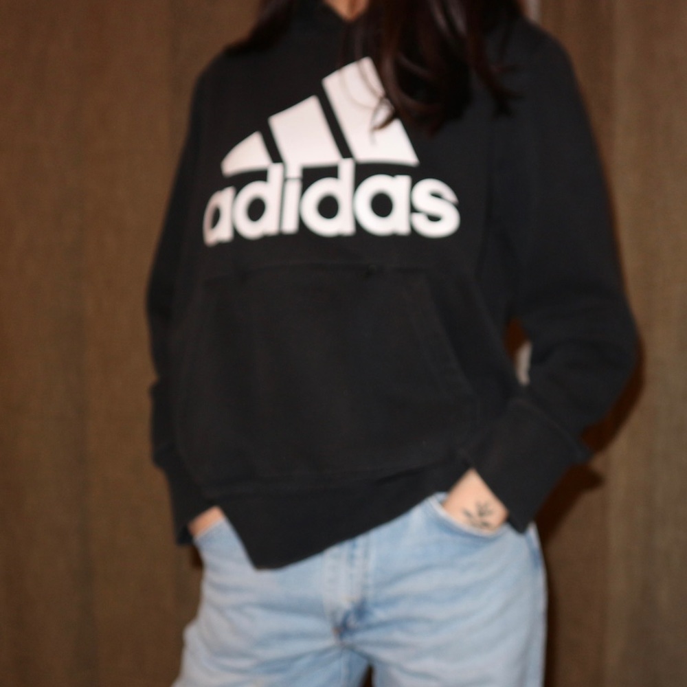Sold Adidas Hoodie Pullover Black Size L